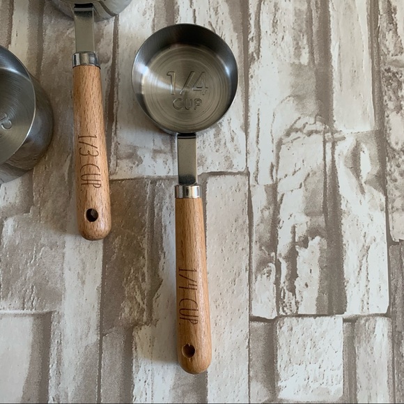 Rae Dunn Measuring Cups with Wood Handles - Picture 6 of 9
